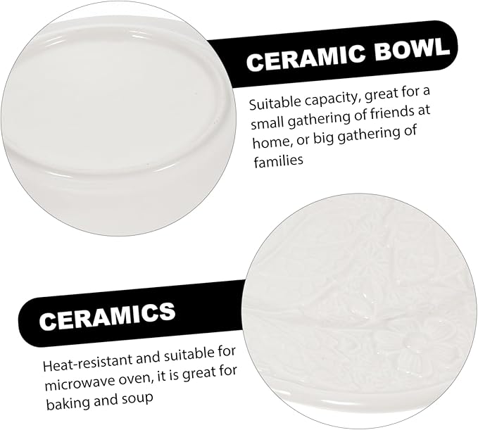 Cabilock Embossed Ceramic Plate Set Microwave Safe Dinner Plates for Home Use Elegant Serving Tray for Parties Desserts and Fruits