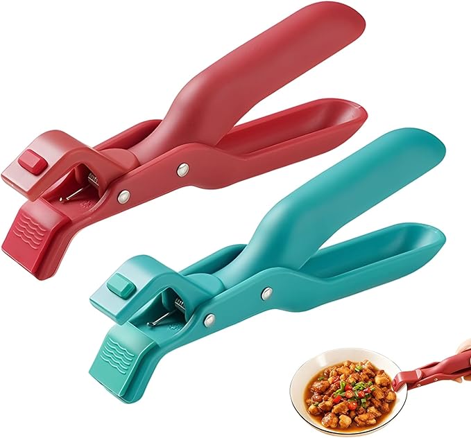 2PCS Hot Plate Grippers,Aulti-Function Anti-Scald Bowl Clip for Kitchen,Silicone Non-slip Hot Dish Plate Holder,Anti-Scald Bowl Clip,Microwave Oven Cooking,Kitchen Utensil for Bowls,Pans,Dishes