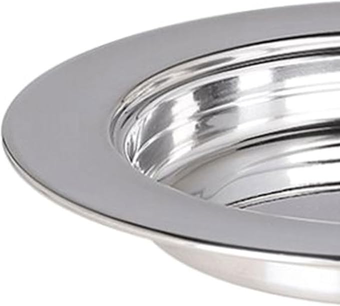 Stainless Steels Religious Serving Tray Silver Holy Plate for Sacramental Bread Event Supplies Stainless Steels Religious Bread Serving Tray