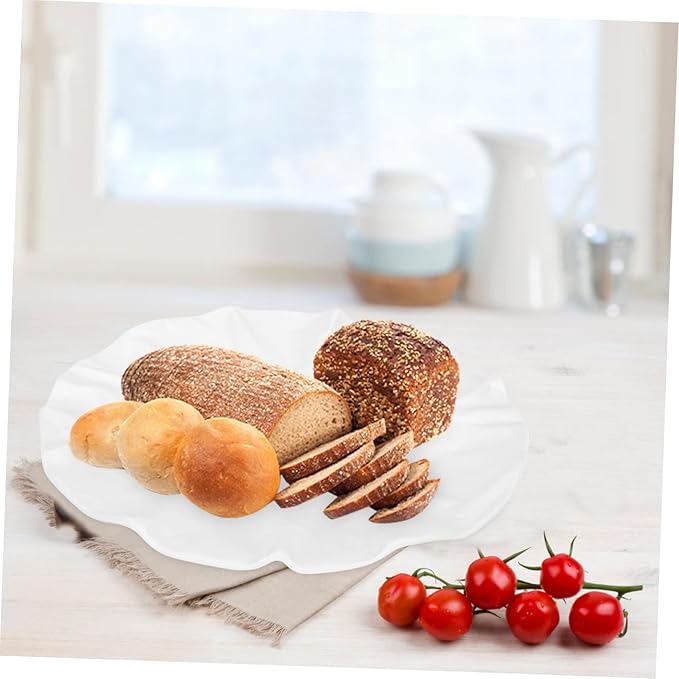 Alipis Ceramic Plate White Dinnerware Salad Plates Snack Serving Trays for Wedding Banquet Hotel Multi-function Dessert