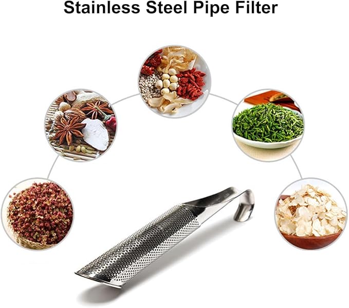 Stainless Steel Tea Strainers,Long-handle Tea Filter Infuser,Reusable Tea Steeper for Loose Leaf Tea Herbs Spice