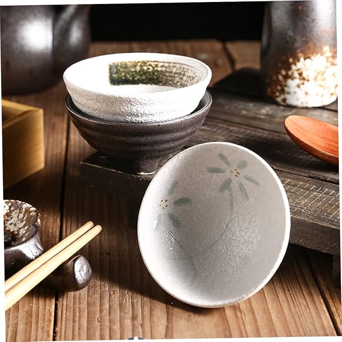 4pcs Ceramic Side Dish Appetizer Plates Ceramic Dip Dishes Ceramic Sauce Bowls Sushi Dipping Bowl Sauce Seasoning Plate Sauce Dish Mini Dipping Plates Ceramics Small Dish