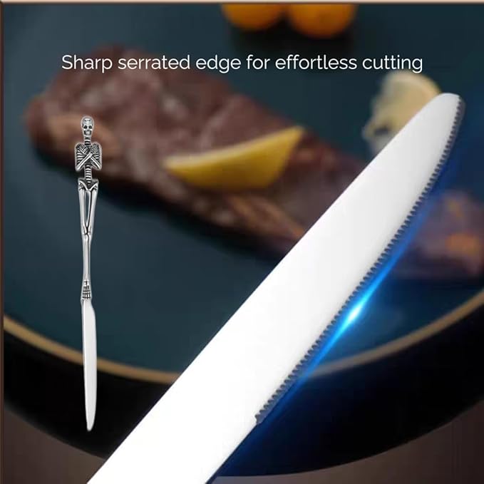 Stainless Steel Knife Flatware Tableware Design Modern Look Great Gifts For Halloween Easter and Christmas