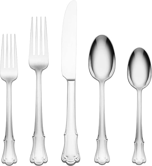 Oneida 899223 James Street Mirror 45-Piece Flatware Set, Service For 8