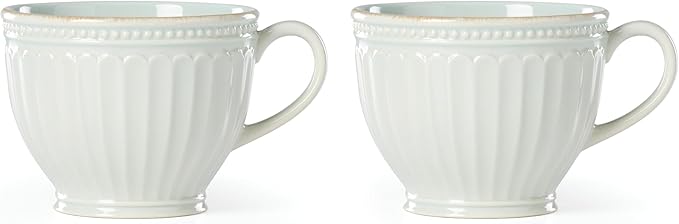 Lenox 892449 French Perle Groove 2-Piece Latte Mug Set