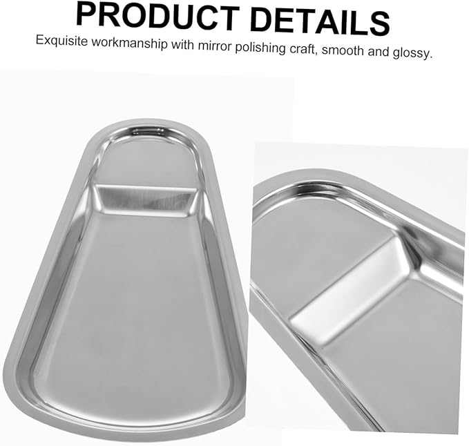 LIFKOME Stainless Steel Serving Tray Clip Storage Tiered Serving Dish Soup Ladle Buffet Plate for Kitchen