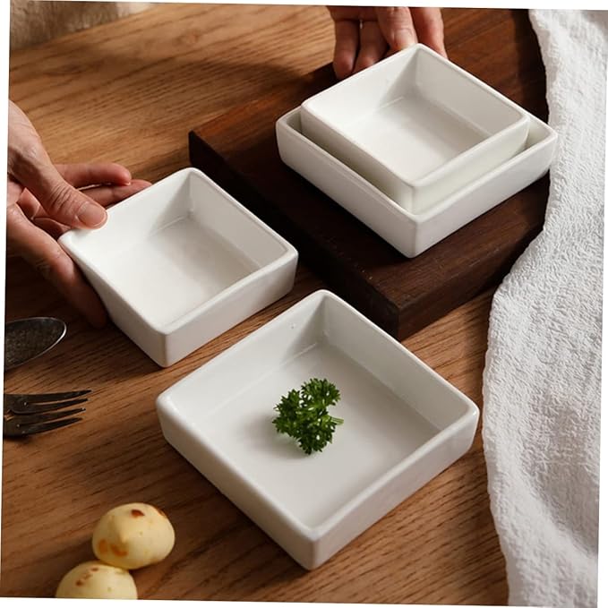 2pcs Seasoning Dishes Elegant Appetizer Plates Dessert Bowls for Home Restaurants and Parties for Sauces and Table Decor