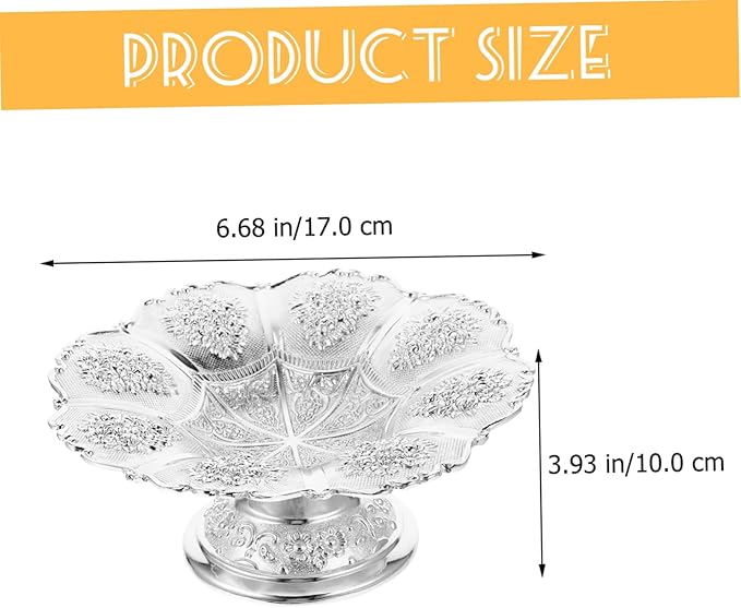 Mikinona European Style Luxury Metal Fruit Serving Tray Decorative Dish for Fruits Snacks and Nuts Compact Design for Home Parties and Gatherings