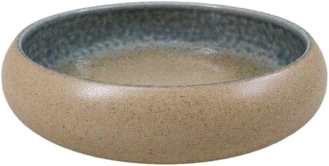 Ebros Gift Artistic Blue River Ao Nagashi Collection Dinnerware Serveware Kitchenware Set Asian Japanese Restaurant Supply (Pack of 6 Round Appetizer Salad Banchan Deep Dish Plates)