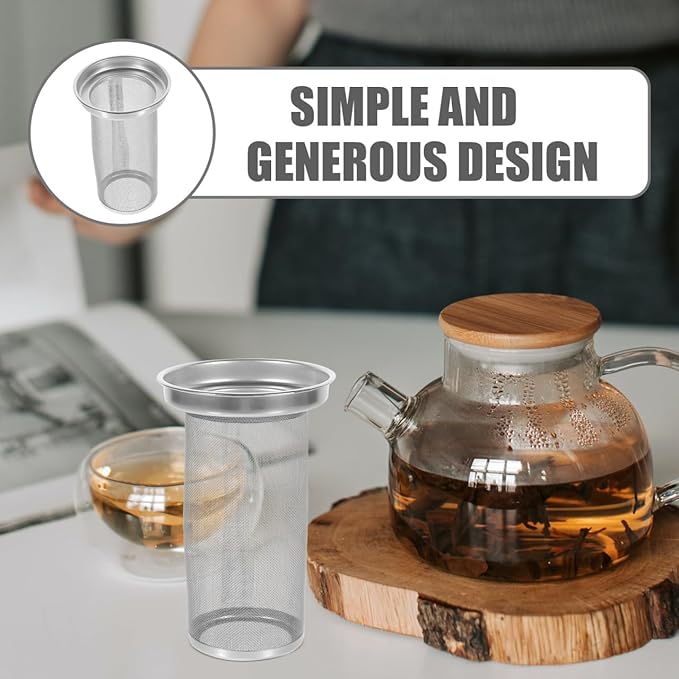 Luxshiny Stainless Steel Tea Strainer for Loose Leaf Tea Infuser Filter Pot Strainers Mesh Basket for Home Kitchen Brewing
