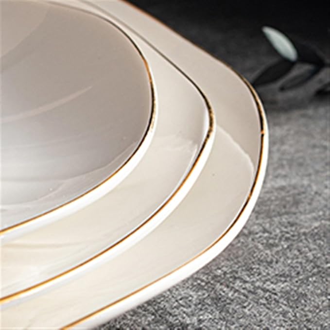 SONGCHAO Party Supplies Creative Gradient Ceramic Plate Dinner Plate Household Dessert Plate Salad Plate Fruit Plate Simple Dinner Plate Party Plates (Color : B, Size : 001)