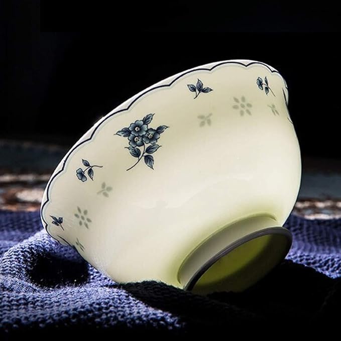Blue and White Porcelain Tableware Set, 48 Pieces of Ceramic Tableware, Bone China Safe Material, Family Gathering Tableware, Wedding Gift Tableware