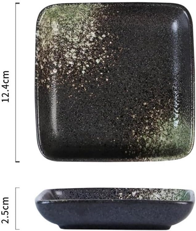 Appetizer Plates Ceramic Seasoning Plate Hotel Restaurant Hot Pot Square Sauce Dish Flavor Dish for Condiment