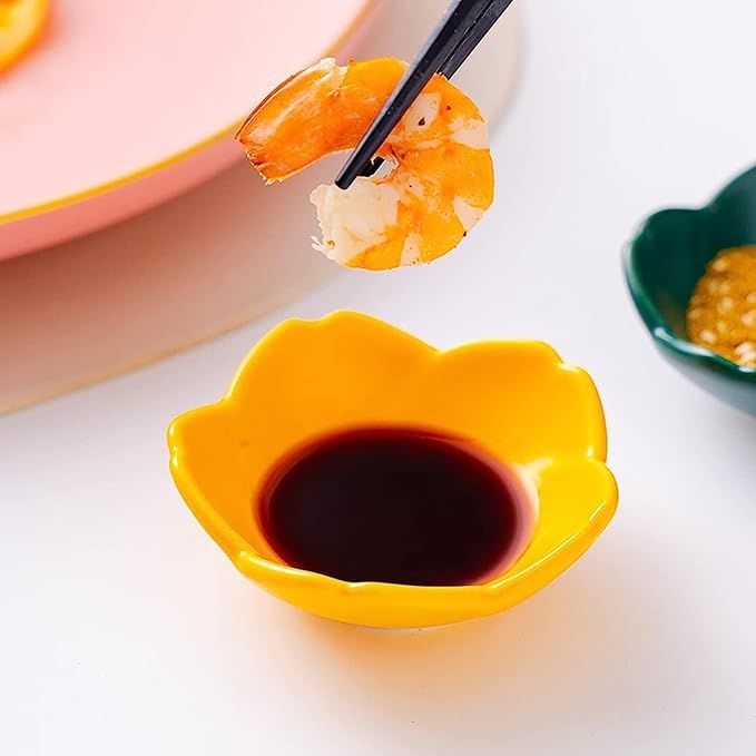 Dipping Dish Dip Bowls Ceramic Snack Bowl Sauce Bowl Mini Kitchen Utensils Dipping Bowl Ornaments Ice Cream Fruit Sara Kitchen Tableware Seasoning Board Appetizer Plate Seasoning Dish ( Color : 1 )