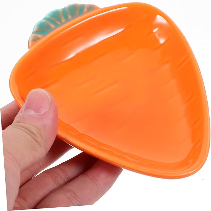 Zerodeko Carrot Seasoning Dish Porcelain Appetizer Plate Dipping Bowl Ceramic Sauce Dish