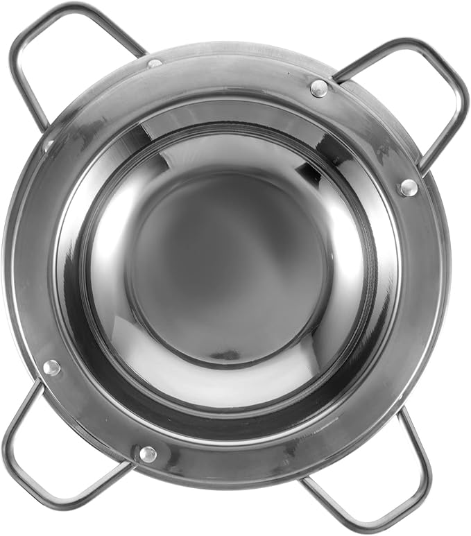 Luxshiny 2pcs Stainless Steel Round Serving Trays Handles Multi-Use Snack Dishes for Home and Restaurant Sturdy Kitchen Serving Plates for Appetizers and Desserts