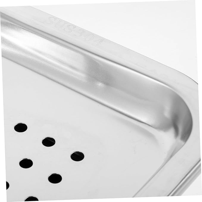 Home Kitchen Metal Tea Serving Tray Stainless Steel Teacup Holder Stacking Design