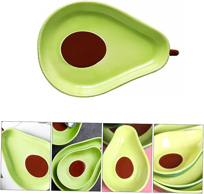 Avocado Shape Ceramic Plate Appetizer Plate Creative Ceramic Tableware