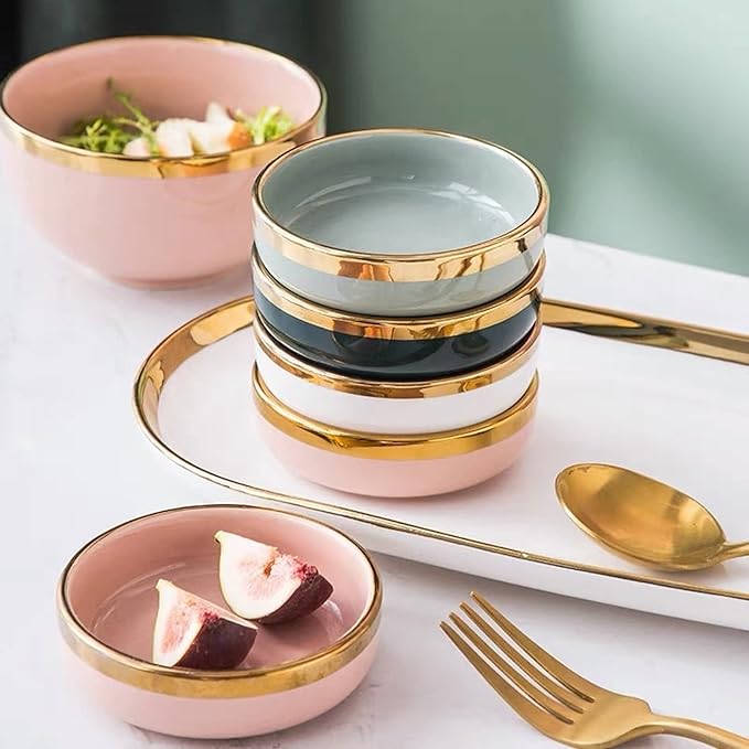 Appetizer Plate Ceramic Sauce Dish Dipping Plate Small Dish Mini Butter Mustard Sushi Vinegar Soy Dish Seasoning Plates for Restaurant Bar Snack Plate Sauce Dipping Saucer Trays