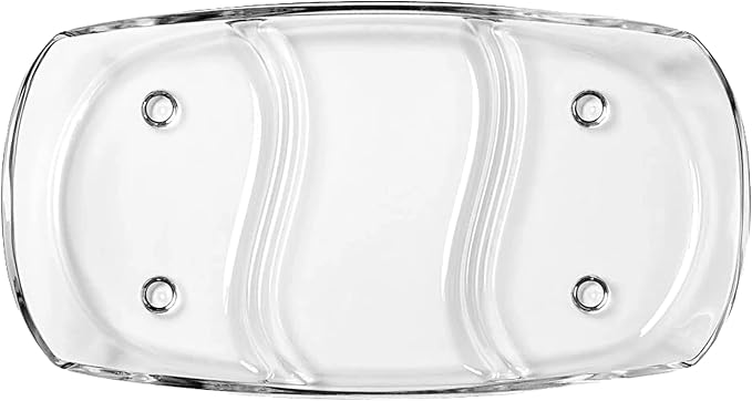 Prima Oblong 12" Glass Tray Set/2