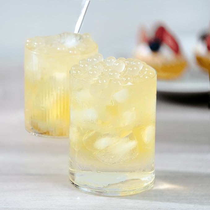 Tea Zone [1 Pound] Lychee Popping Pearls, Bursting Pearls for Teas, Shakes, Smoothies, Dessert Toppings