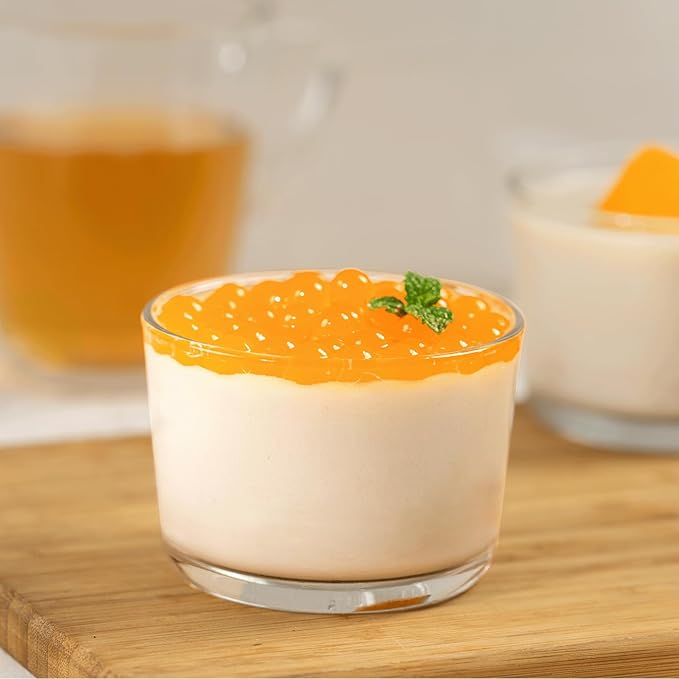Tea Zone [2 Pound] Mango Popping Pearls for Boba Tea Beverages, Sweets, Ice Cream Topping - B2051 (2.0lb)