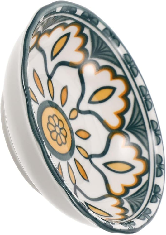 Mobestech 1pcs Ceramic Sauce Dish Set Elegant Porcelain Appetizer Plates for Sushi Dipping Condiment Serving and Flavor for Family Gatherings and Restaurants