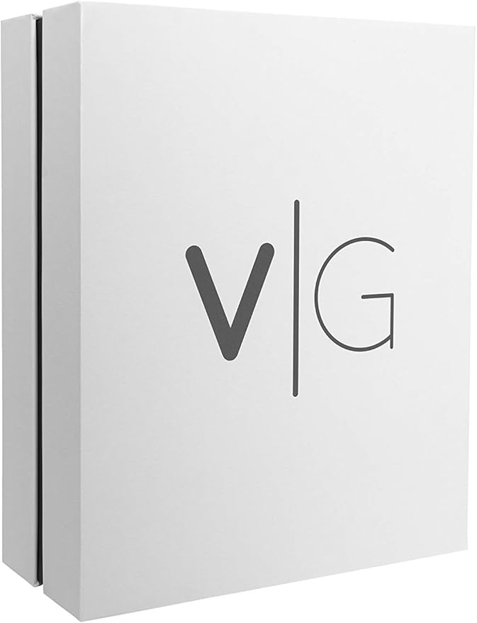 Vinglacé Wine Bottle Chiller Gift Set- Portable Stainless Steel Wine Cooler with 2 Stemless Wine Glasses, White