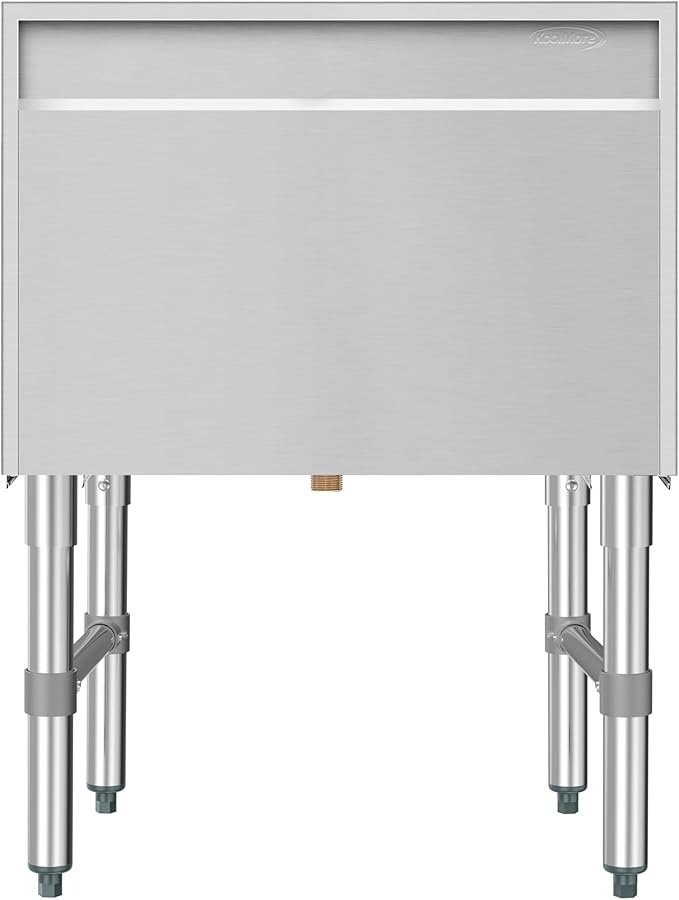 KoolMore 24 Inch Commercial Stainless Steel Underbar Ice Bin with Siding Lid, NSF Certified (KM-UIB-1824)