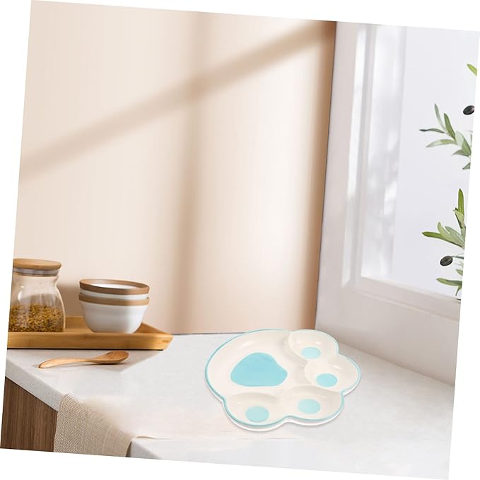 Mobestech Boys and Girls Dinnerware Creative Ceramic Plate Fruit Plate Easy Clean for Snacks and Meals
