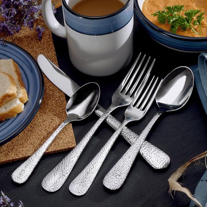 Liberty Tabletop Providence 45 Piece Flatware Set Service for 8 Silverware Made in USA