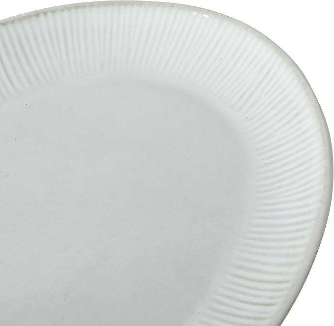 Gibson Elite Sandy Pines 3 Piece Oval Platter Set, 15.7”, 13.75” & 12” Stoneware Serving Platters, Reactive Glaze Finish, Taupe, Microwave & Dishwasher Safe
