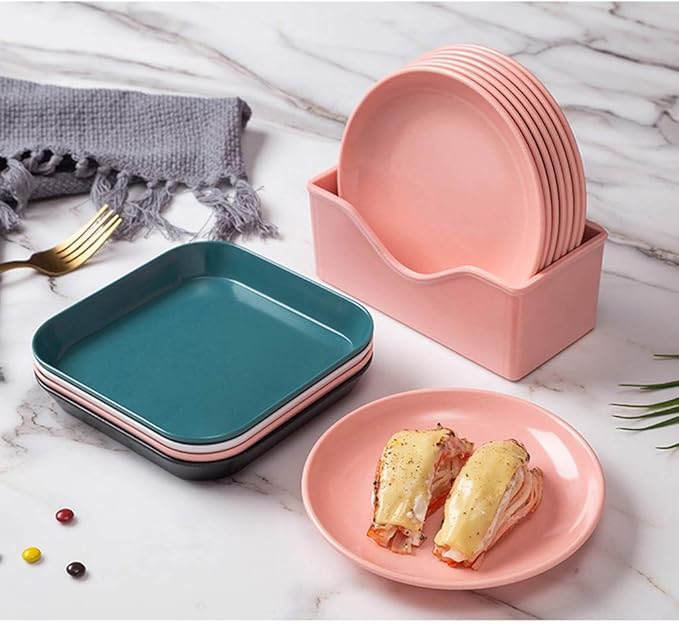 Ceramic Cutlery Salad Bowl Snack Plate Appetizer Plate Sauce Plate Multicolor Set Universal Snack Plate Imitation Porcelain Disc Dried Fruit Plate Small Bowl (Color : C, Size : B)