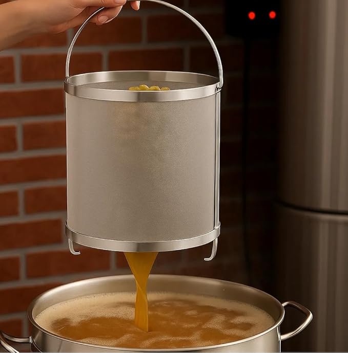 Gekufa Hop Filter 300 Micron 304 Stainless Steel – 11.8" x 12.2" Dry Hop Strainer for Homebrew, Beer, Wine, Tea & Coffee – Rust-Resistant Mesh, Dishwasher Safe, Easy to Clean (11.8”×12.2“)