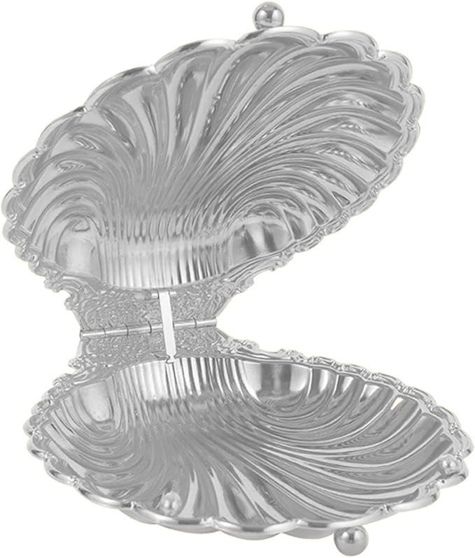 Fruit Bowl Serving Tray Decorative Bread Tray for Kitchen Counter Dessert, Silver S