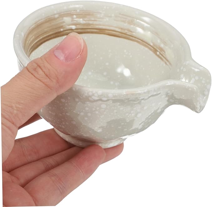 DECHOUS Ceramic Dipping Sauce Dish Mini Appetizer Plate Japanese Soy Sauce Bowl Small Condiment Plate for Dipping Kitchen Tableware for Serving for Sushi and BBQ