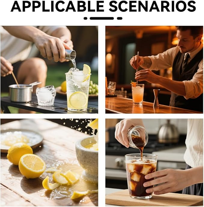 8 Pcs Muddler for Cocktails – 8 Inch Bar Muddler Set for Mojitos Fruit Drinks Ice Crushing – Perfect for Home Bar & Bartender Accessories (Black)