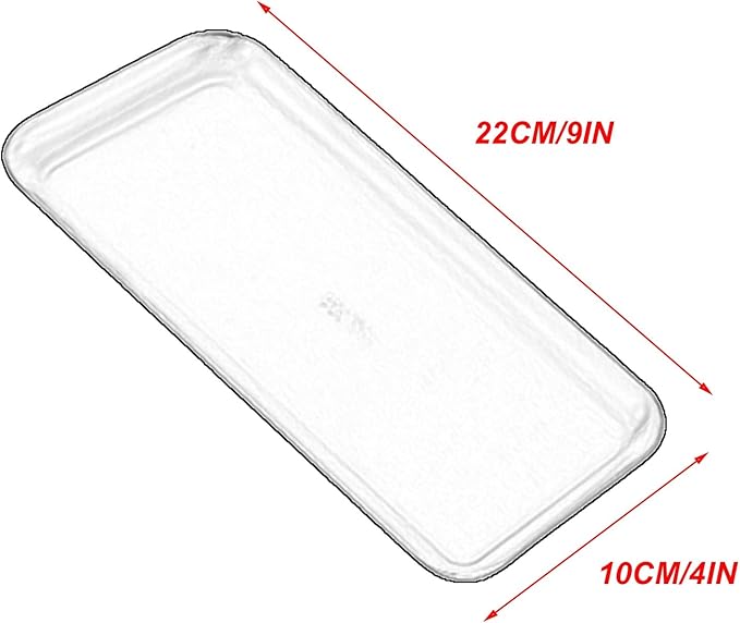 3 Pcs Small Serving Tray, Stainless Steel Coffee Table Tray, Wire Drawing Process, Beautiful and Understated, Waterproof and Durable(Silver,10x22CM/4x9IN)