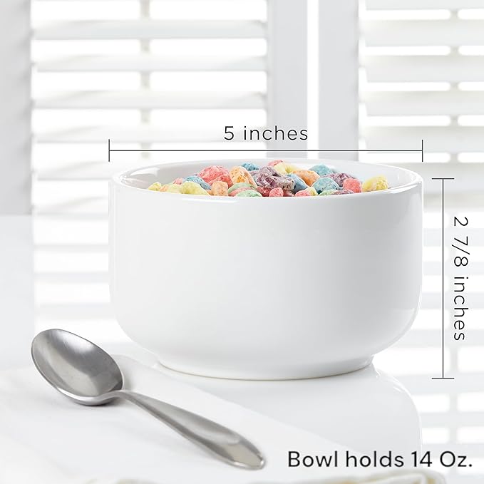 Personalization Universe Personalized 'I Cerealsly Love You' 14 oz. Romantic Valentine's Cereal Bowl - Heavyweight Stoneware, Chip-Resistant, Dishwasher & Microwave Safe Snack Bowl