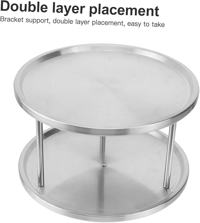 Wakauto Stainless Steel Food Serving Plate Silver Snack and Dessert Platter Seafood Tray for Home Use Easy to Clean Multi Purpose Fruit and Appetizer Display