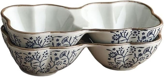 Sauce Dish Formatted Snack Bowl Dipping Plate Ceramic Commercial Cooking Seasoning Sauce Bowl Snack Plate Snack Plate(2-Piece)