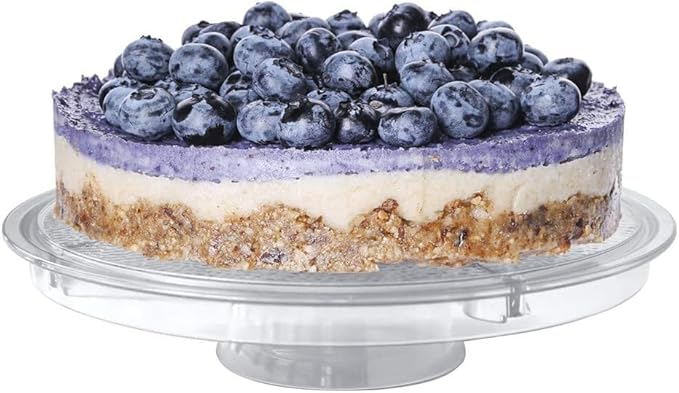 Cake Stand with Dome Cover, 6-in-1 Multi-Purpose Use, Cake Stand with Lid, Serving Platter, Punch Bowl, Desert Platter and More, BPA Free - Case of 6