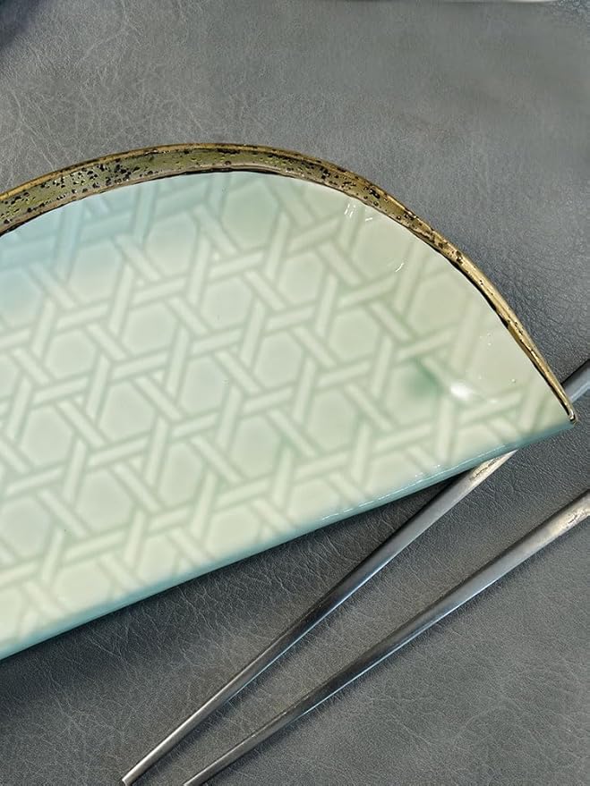 Dipping Bowls Japanese Ceramic Plate Flat Plate Appetizer Plate Sushi Plate Multi-Purpose Plate Japanese Tableware Appetizer Bowls (A One Size)