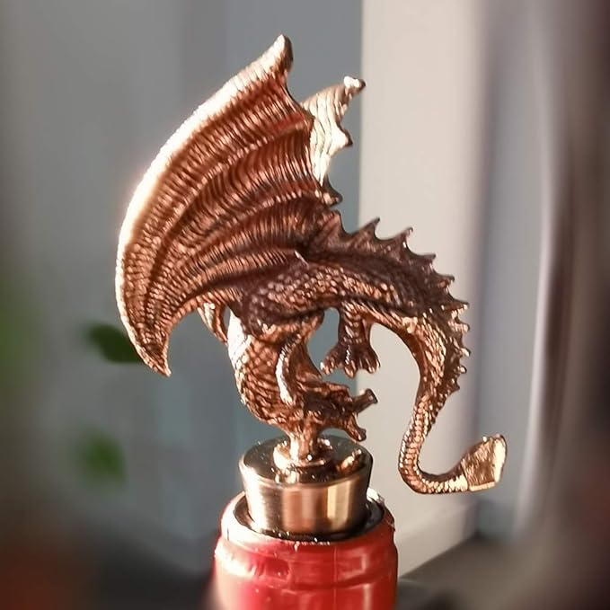 Dragon Wine Stoppers Gothic Metal Alloy Design Bottle Stopper for Dragon Gift Party Decorative
