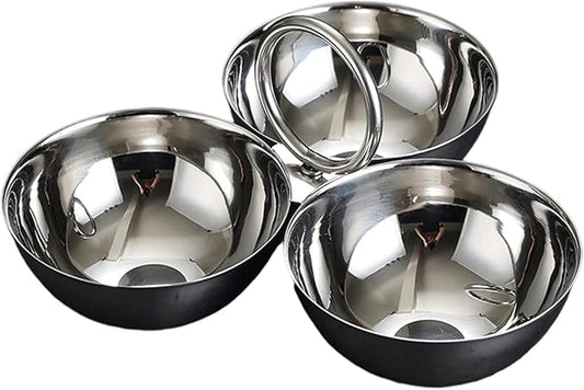 Stainless Steel Snack Serving Bowls Food Serving Trays 3 Compartment Portable Appetizer Platter for Kitchen Bar Dried Fruits, Silver