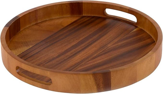 Round Serving Tray - 15" - Solid Bottom