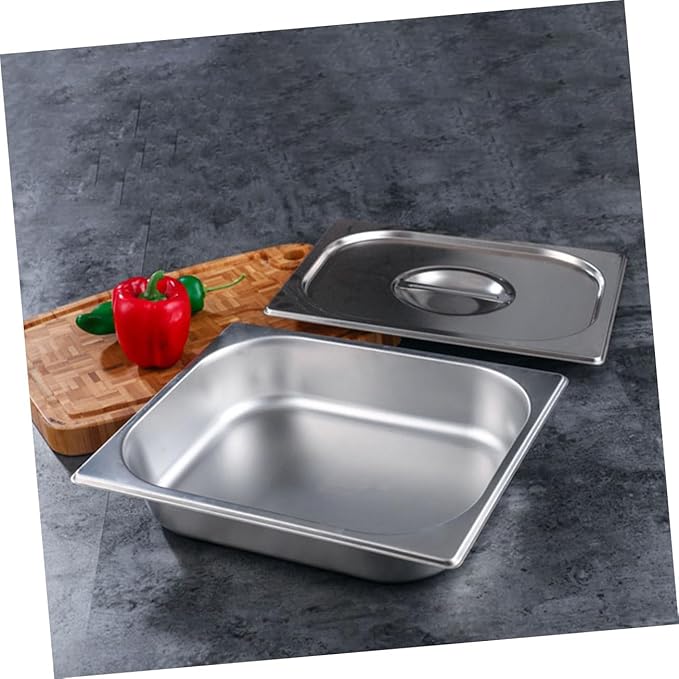 Happyyami Stainless Steel Buffet Dishes Container Warming Tray Food Holder Tray Serving Plate