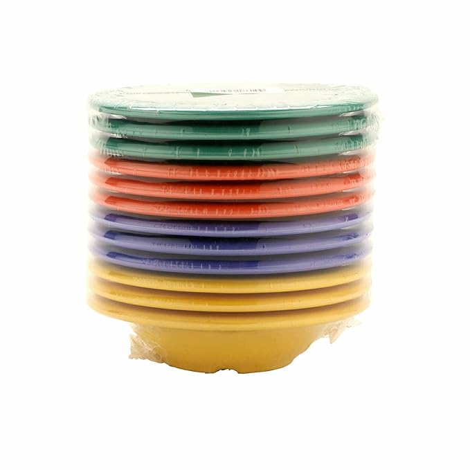 GET B-86-MIX Melamine Narrow Rim Fruit/Dessert Bowl, 8 Ounce, Assorted Colors (Set of 12)