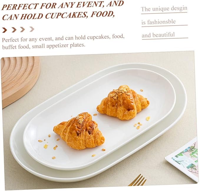 Elegant Oval Fish Steaming Plates Ceramic Dessert Plate Food Server Mora Ceramics Dinner for Entertaining