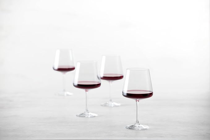 Schott Zwiesel MioVino German Made Crystal Glass, 23 Oz. Burgundy (Set of 4), Clear